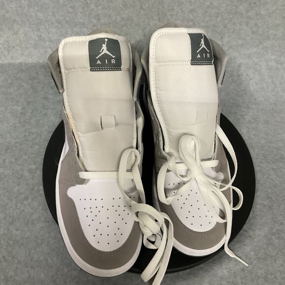 Nike Jordan 1 Mid SE White Medium Grey Cool Grey HF3216-100 Men's Size 10 - Picture 4 of 6